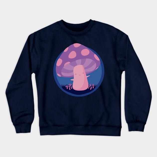 Bi Pride Mushroom Crewneck Sweatshirt by plotDriving-NPC